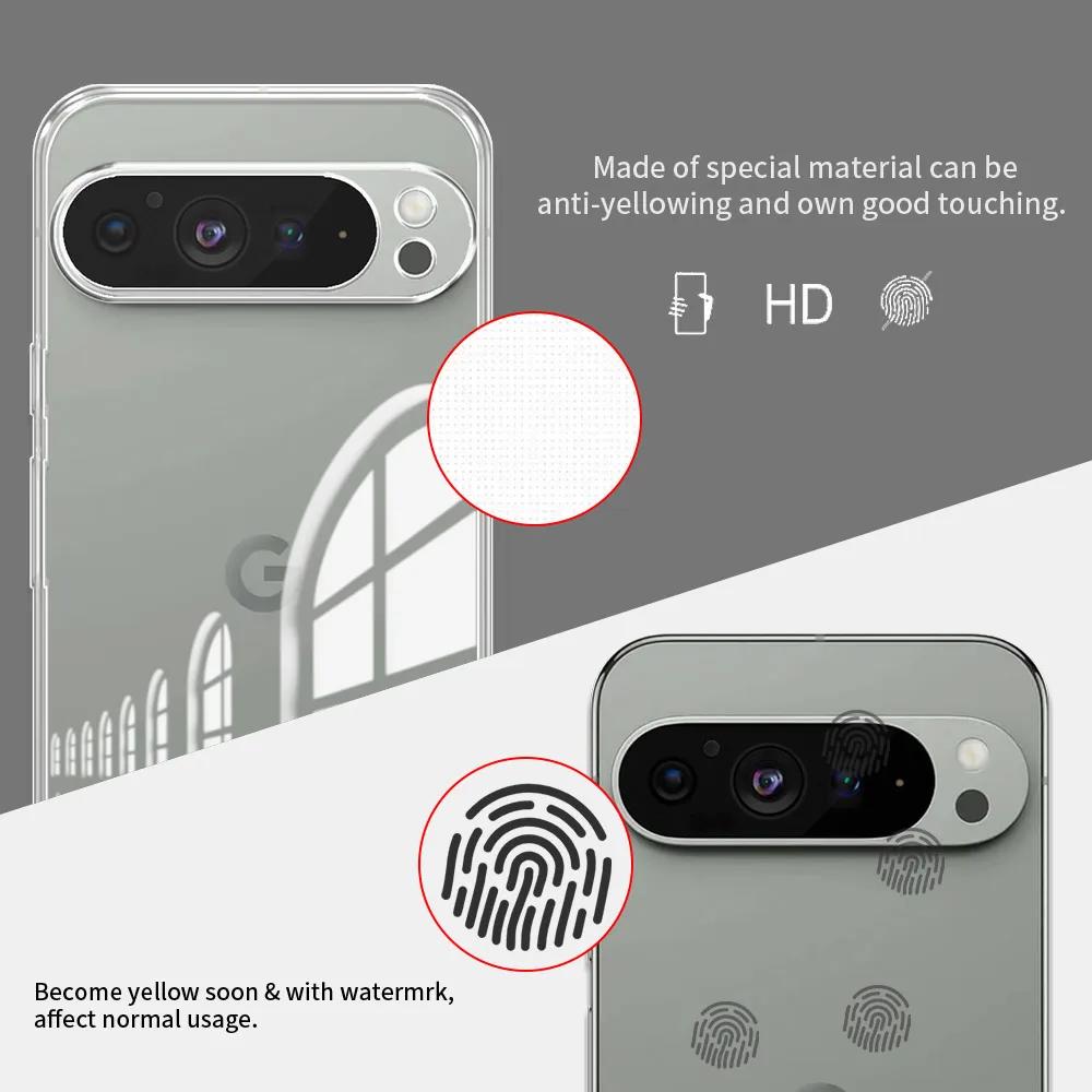 For Google Pixel 9 Pro Case Clear Silicone Soft TPU Phone Case For Google Pixel 9 Protect Shockproof Cover for Pixel 9Pro Coque