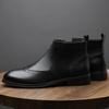 Зимние ботинки челси мужские кожаные короткие ботинки британский винтаж средние мартинсы Брок мужские высокие кожаные ботинки прилив