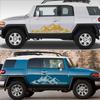 2 шт., боковые наклейки на дверь автомобиля для Toyota FJ Cruiser, авто декор кузова, стиль, горная графика, виниловые наклейки
