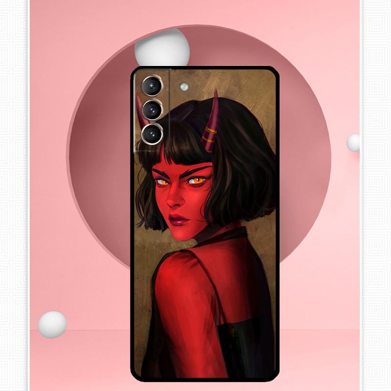 Чехол Devil Woman для Samsung Galaxy S24 S23 Ultra S22 S20 FE S21 FE Note 10 20 S8 S9 S10 Plus