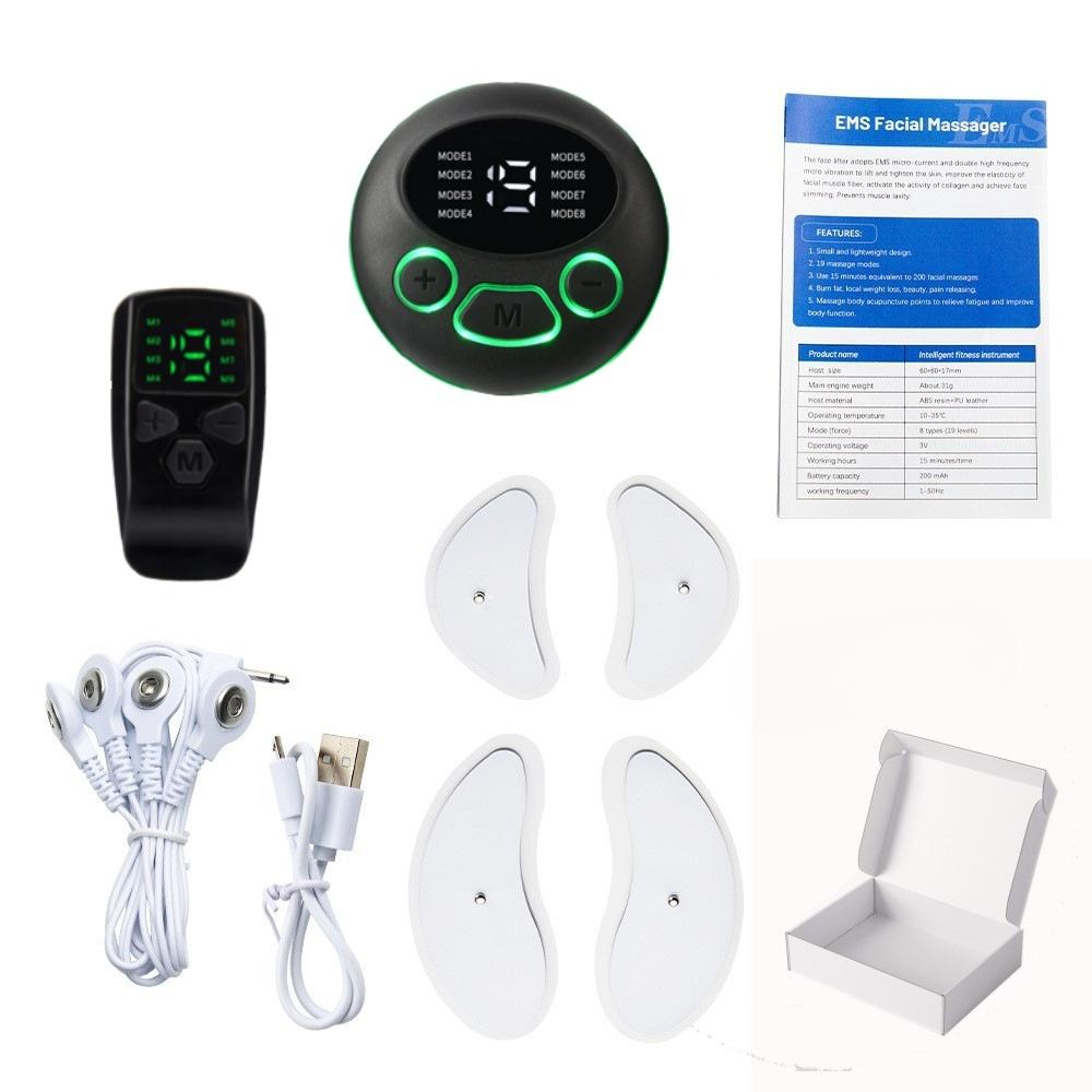 Новый трансграничный массажер для лица EMS, импульсный низкочастотный косметический инструмент в форме полумесяца, V-образный стимулятор мышц лица, подтягивающий лицо