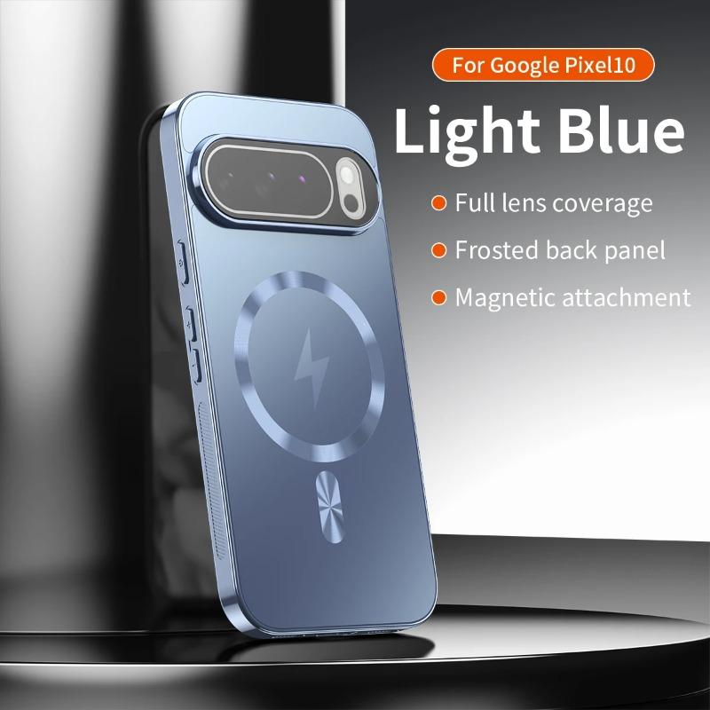 Магнитный чехол для Google Pixel 10 9 ProXL 8 7 6 Pro 9A 8A 7A 10Pro AG Nano Матовый Lightning Чехол Защитный Ударопрочный Чехол