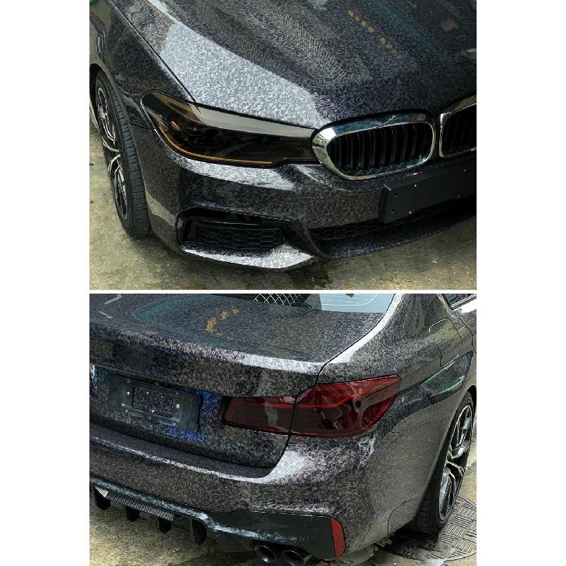 High Quality Glossy Black PET Forged Protector Film Car Carbon Vinyl Film Self Adhesive Roll Waterproof Stickers Car Accessories
