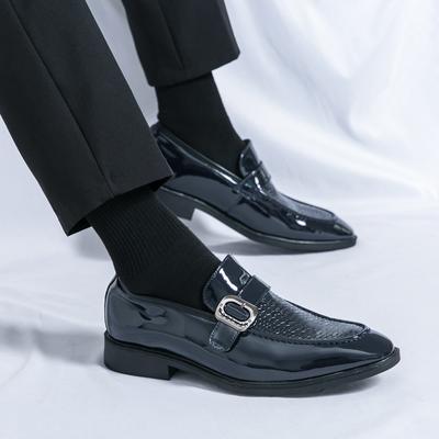 Модная мужская деловая обувь из ПУ, модные кожаные туфли с пряжкой, модные ретро лоферы в европейском стиле, размер 38-46, мужская обувь
