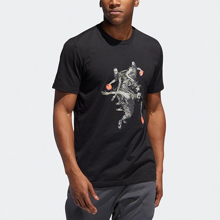 Adidas T Shirts Men's Black Crew Neck Moderate DZ1871