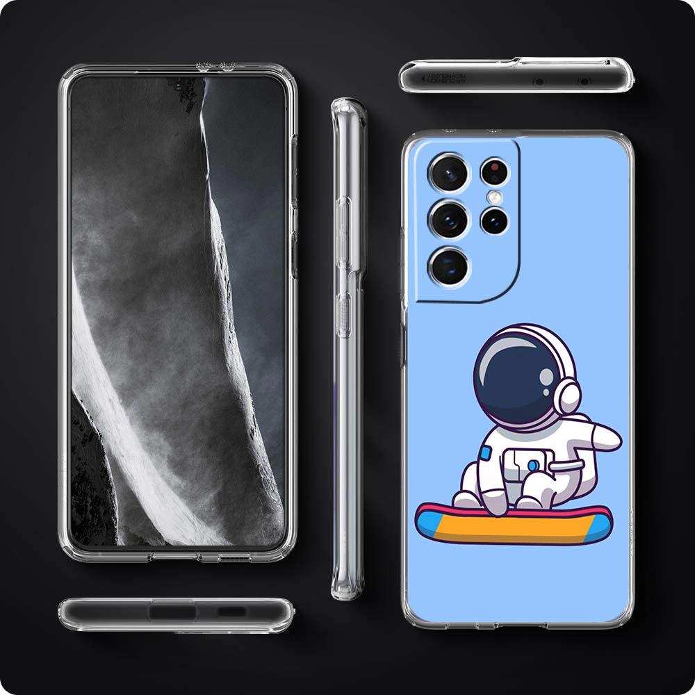 Чехол для телефона Planet Cute Astronaut для Samsung Galaxy S22 5G S20 Ultra S21 FE 5G S10E S9 S8 S10 Plus Note 20 10 Мягкий прозрачный чехол