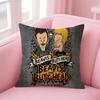Чехол на подушку Beavis And Butt-Head Натуральная льняная наволочка Двусторонняя печать Декоративный чехол на диван Домашний декор Подарок