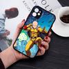 One P-Punch Man Saitama Phone Case For IPhone 14 11 12 13 Mini Pro Max 8 7 Plus X XR XS MAX Translucent Matte Cover