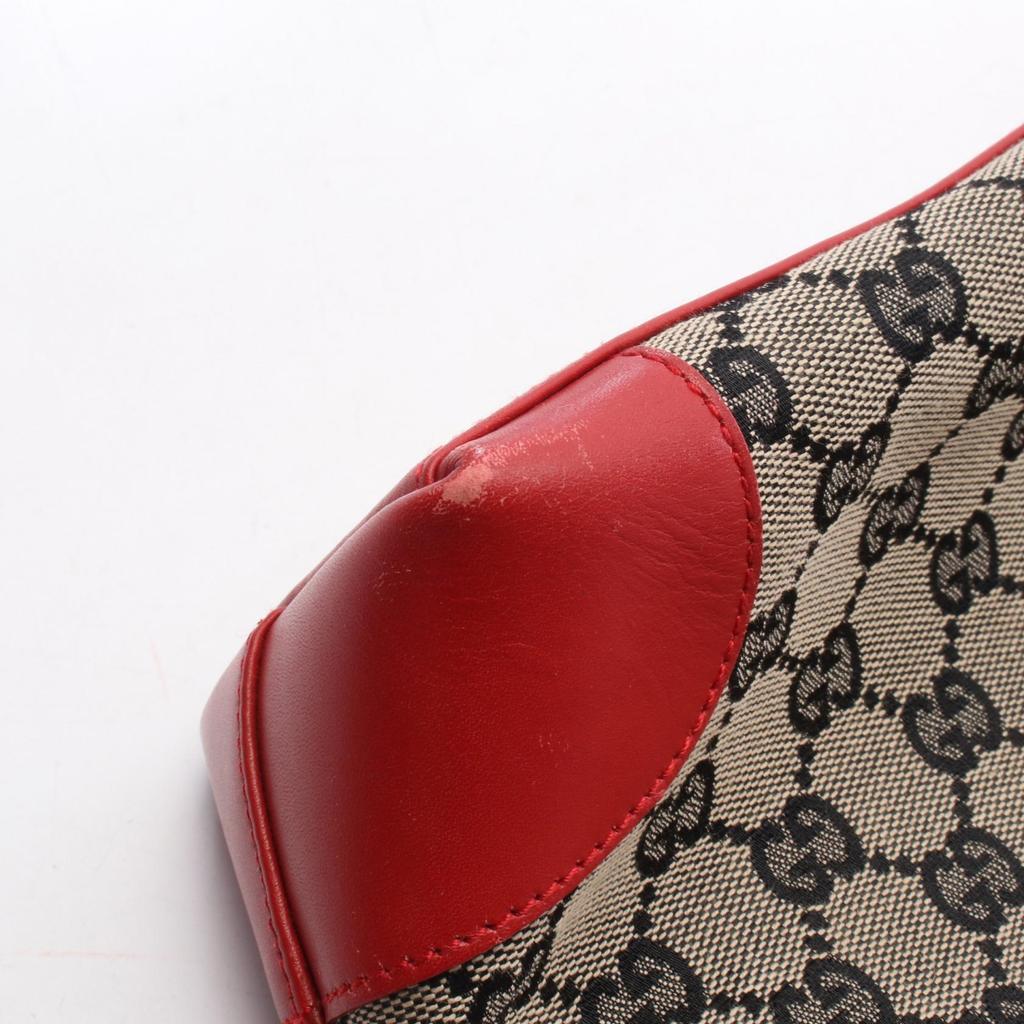 Used GUCCI GG canvas Tote Bag 002 1119 canvas leather Beige Black Red Used Women