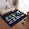Retro Gaming Consoles and Controllers Carpet Yoga Living Room Room Decor Children's Crawling Mat Doormat Area Rug