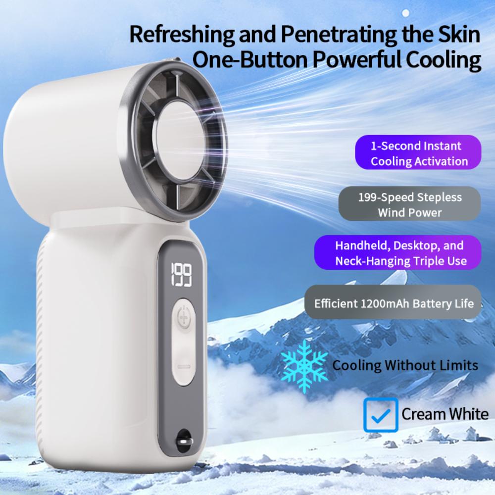 Powerful Wind Super Mini Handheld Fan USB Rechargeable Turbo Fan New Handheld Turbo Fan Summer