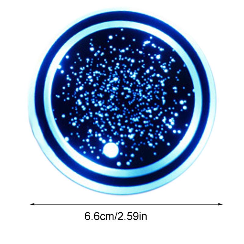 Автомобильный подстаканник со светом Противоскользящий автомобильный подстаканник Коврик для чашки Светодиодный подстаканник-вставка Коврик для чашки для напитка 7 цветов меняющийся Для каравана