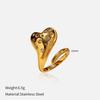 Chenhe jewelry women's light luxury high-end jewelry stainless steel jewelry niche titanium steel non-fading jewelry open ring