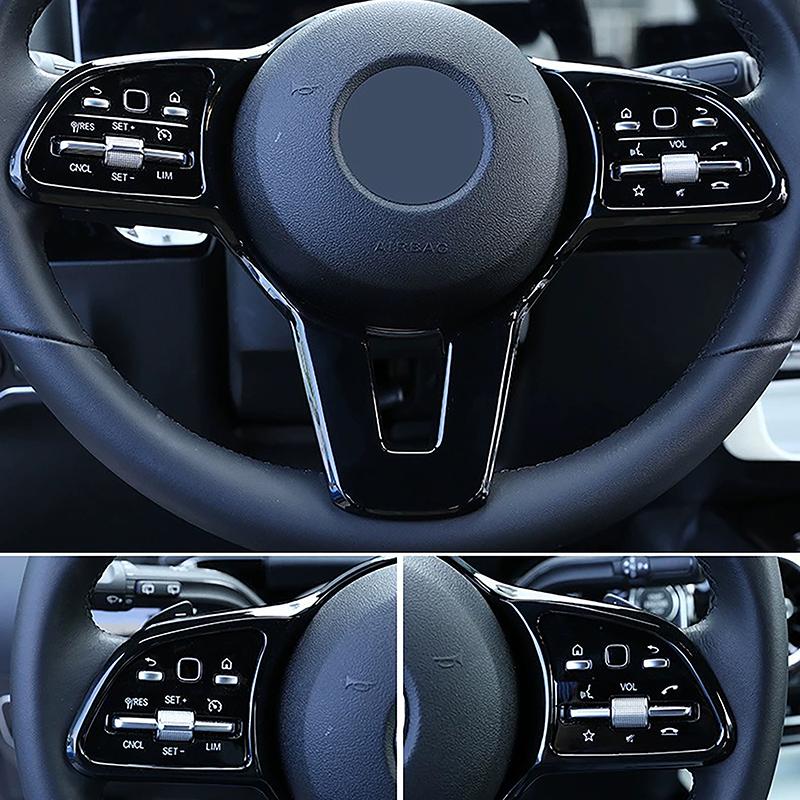 Декоративная накладка на руль автомобиля для Mercedes Benz A B C GLB Класса W177 W247 X247 - Цвет углеродного волокна Аксессуары для интерьера