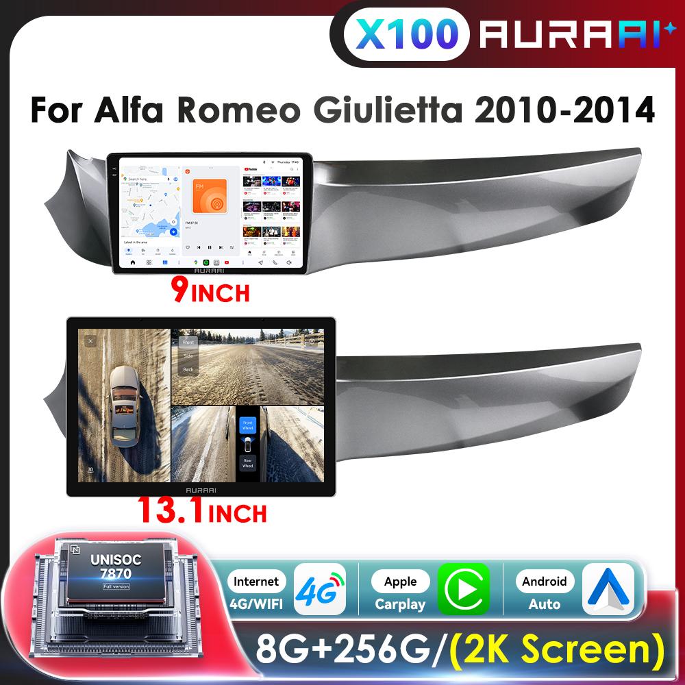 AURAAI Автомобильный Мультимедийный Плеер для Alfa Romeo Giulietta 2010 - 2014 Интеллектуальный Экран ADAS 360Камера Стерео CarPlay Android Auto