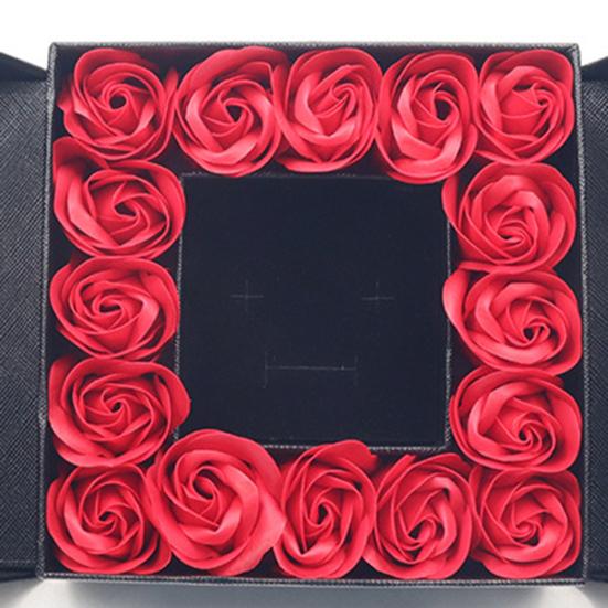 Подарочная коробка Изысканная работа Простота в использовании Картон Искусственный цветок розы Держатель для украшений Аксессуары на День святого Валентина