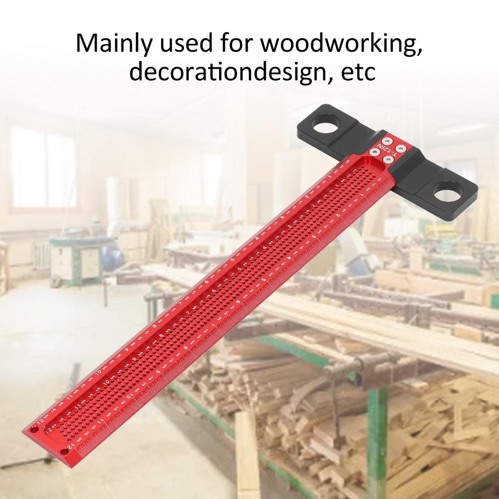 T-Type T Ruler 12 Inch Woodworking Ruler Convenient Precision Marking Tool Layout