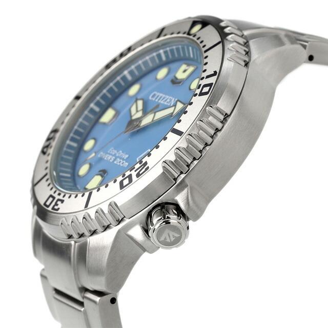 Citizen Promaster Diver 200м Солнечные Часы Eco-Drive, Мужские, Цвет Ледяной Синий, Название, Солнечные, BN0165-55L