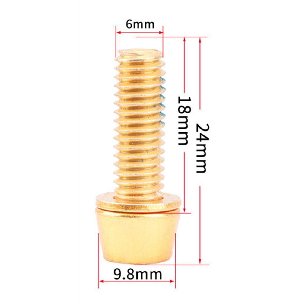 6pcs M6*18mm M6*20mm Bolt for Disc Brake Caliper Clamp MTB Bike Bicycle Screw Crank Lock Bolts For Road