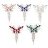 5Pcs Rhinestone Brooch Pin Assorted Colors Elegant Style Eye Catching Crystal Brooch for Party Wedding Christmas