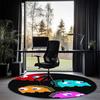 Pac Man Printed Round Rug Carpet Chair Rug Area Rug Entryway Doormats,for Office Chair Living Room Bedroom Kitchen Room.
