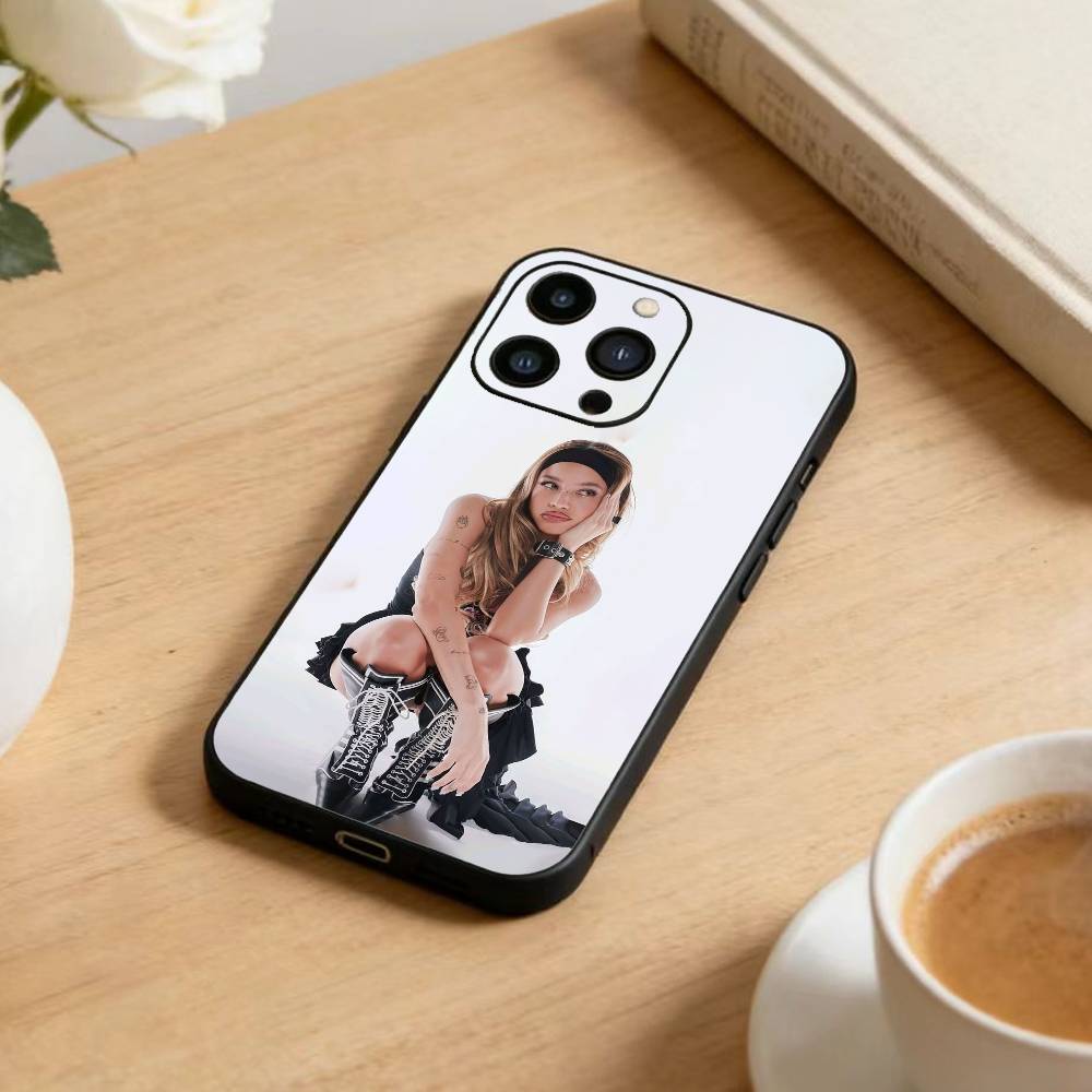 Чехол для телефона Emilia Mernes для iPhone 16,15,14,13,12,17,Pro Max,Plus Силиконовый Черный Чехол