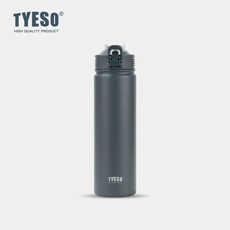 Tyeso Water Bottle with Lid Insulated Stainless Steel Thermos Travel Sports Water Bottles For Cold and Heat Thermal Mug