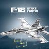 Набор строительных блоков истребителя-бомбардировщика F18 Hornet MOC Модель военного самолета Кирпичики Конструктор для любителей авиации и