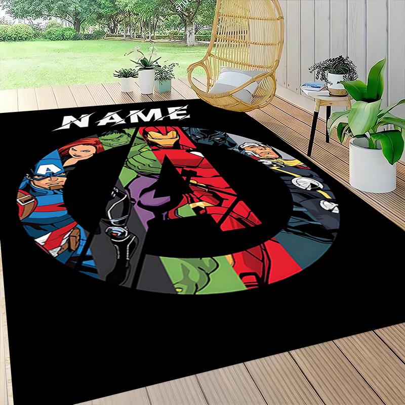 Custom Name Deadpool Wolverine Carpet Rug Customizable Soft Washable Anti-Slip Home Living Room Sofa Mats Personalized Rug. 090923