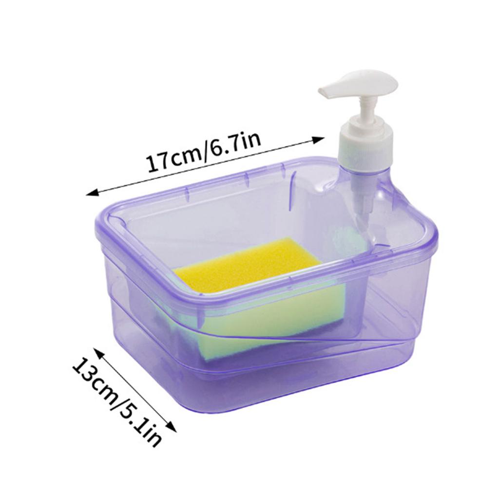 Soap Dispenser Sponge Holder Liquid Pump Bottle Multipurpose Soap Dishes Bathroom Kitchen Accessories Washing Clothes Storage