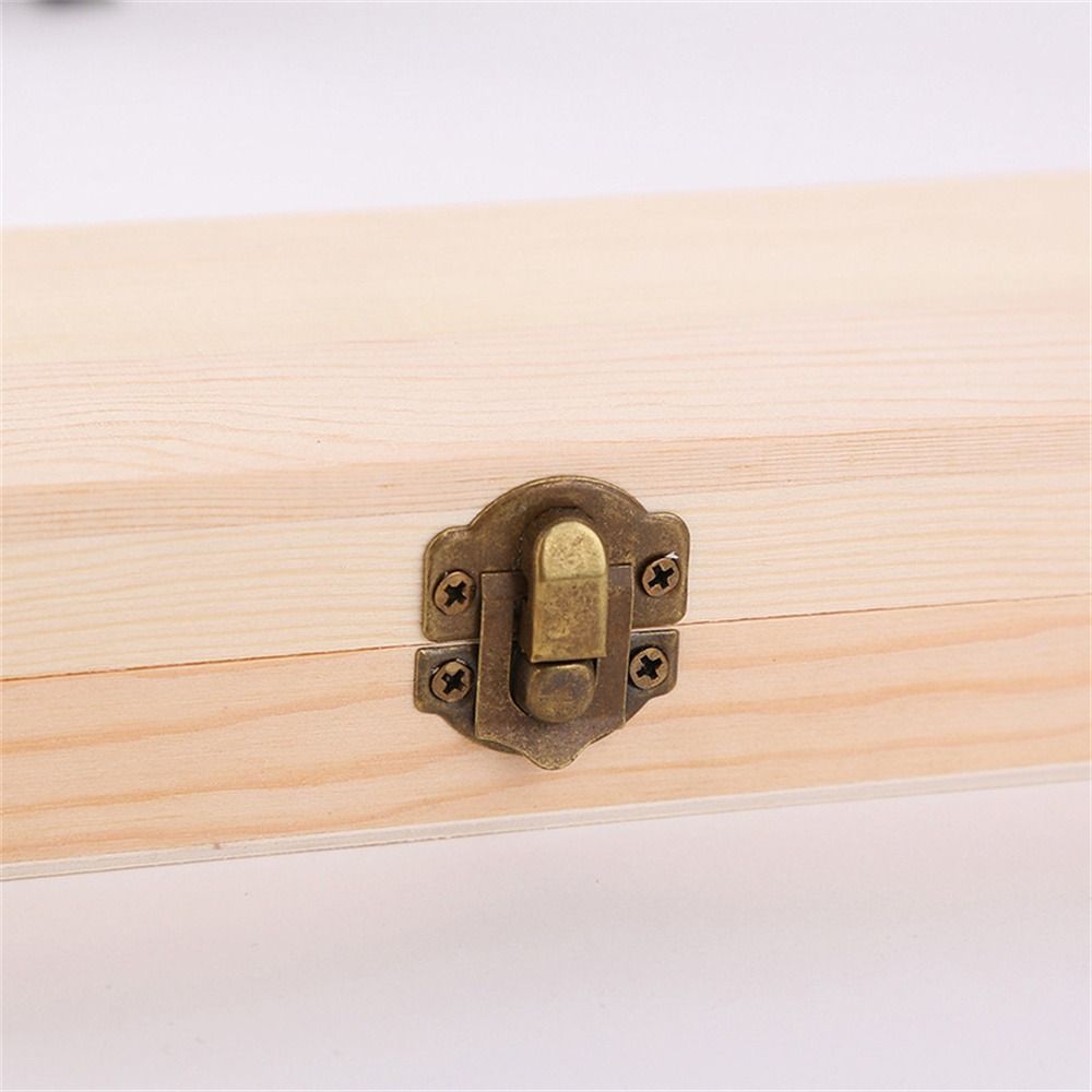 Rectangle Wooden Pencil Box Unpainted Wooden Storage Box Children Use Stationery Box Student Gift