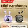 Wireless Bluetooth Headset Ultra Small Invisible Earbuds Waterproof Headset with Microphone Sports Headset Set 2 Pairs