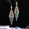 Циркон серьги-кисточки в виде пшеничного колоса модные темпераментные серьги-гвоздики нишевые универсальные высококлассные серьги женские