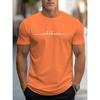 2025 Men's Short-sleeved Sweatshirts with Letters Printed On Them, Round Necks, and Comfortable T-shirts
