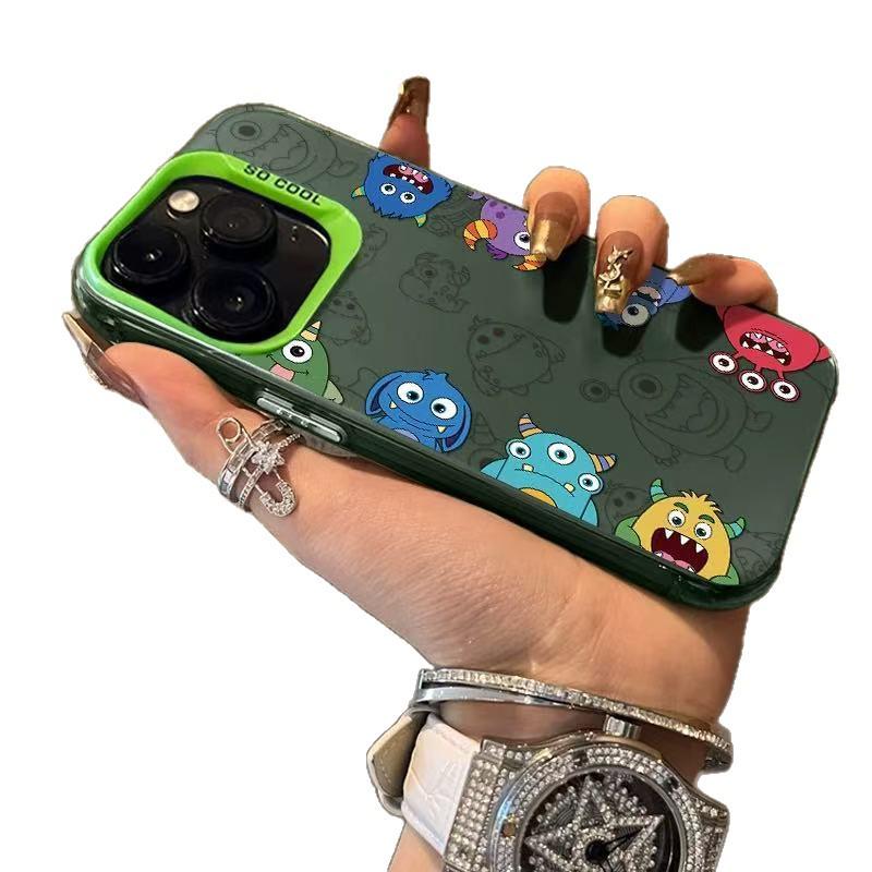 Cartoon Monster Phone Case for Apple iPhone 12/13/14/15 Pro/16 Pro Max/17