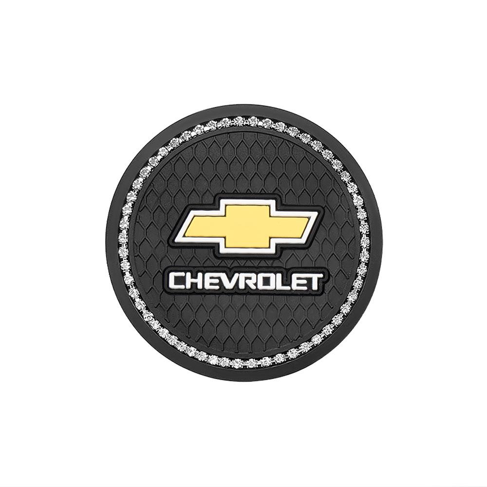 AABHI1 1/2Pcs Non-slip Mat Water Cup Slot Pad Car Coaster For Chevrolet Cruze Captiva Lacetti Aveo Malibu Trax Camaro Colorado Z71 Volt
