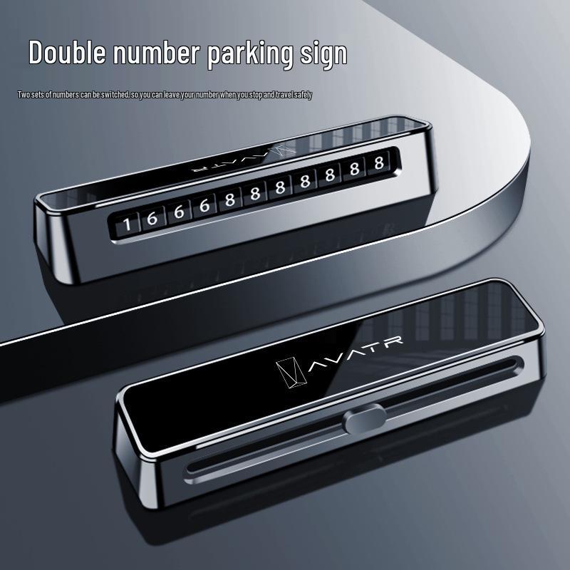 Мобильная парковочная табличка с номером телефона Avatr 07 для модели автомобиля 2024 года со скрытой сдвижной функцией Avatr 12