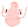 Pet Bathrobe Plush Warm Absorbent Puppy Hooded Pajama with Waistband for Small Dogs CatsM