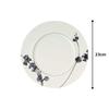 NARUMI Black Plant Print Plate, 23cm, Black, Plant Pattern, Stylish Meat Plate, Microwave Safe, Made In Japan, 51230-5514