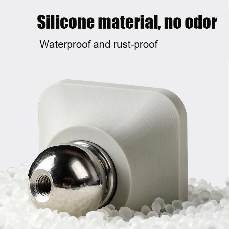 Magnetic Door Stop Silicone Adhesive Door Catch No Punching Door Holder For Home Traceless Installation Door Stopper Whiteb