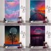 Фэнтези Пейзаж Закат Звездное Небо Гобелен Офис Гостиная Гобелен Украшения Дома Настенный Гобелен