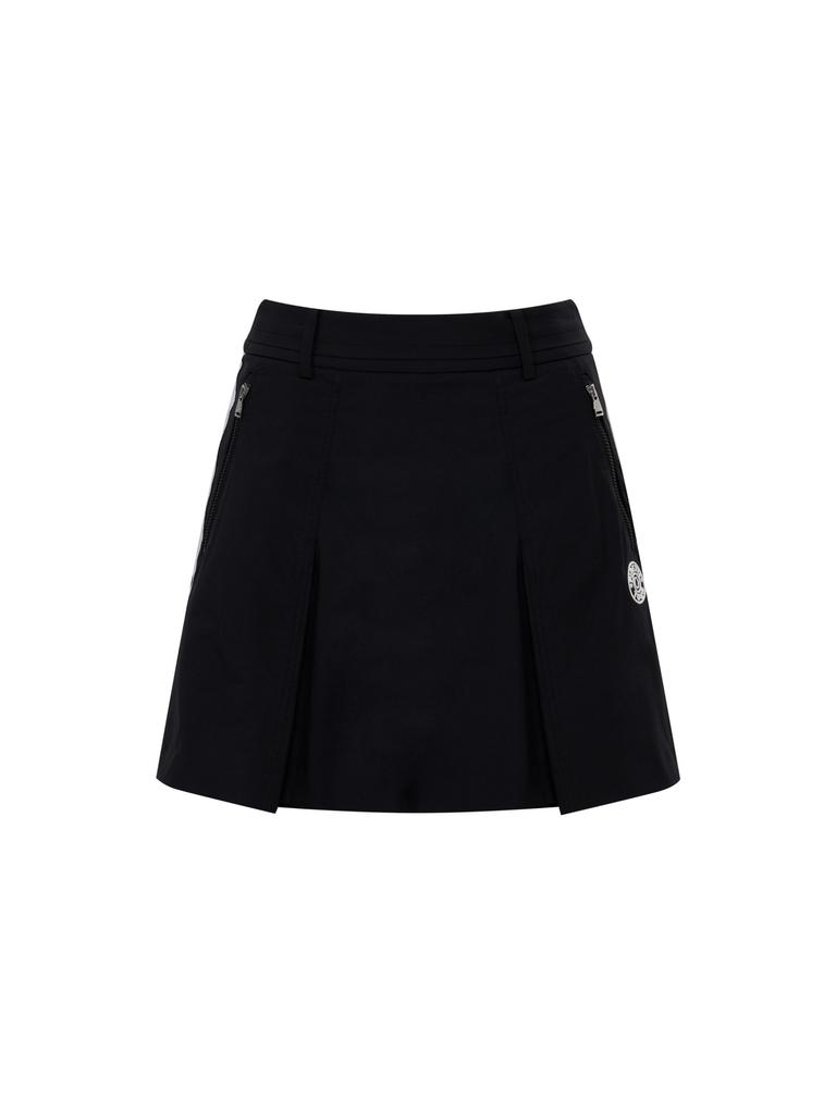 PIRETTI Elite A-Line Pleated Culottes W_Black