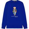 Polo Animal Print Crew Neck Long Sleeve T Shirt Men Tops Blue 710897346005