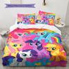 My Little Colorful Unicorn Pony Rainbow Print Duvet Cover Set Soft Bedding Set For Bedroom Home Decoration