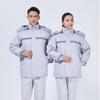 Осенне-зимний хлопковый утепленный антистатический светоотражающий холодостойкий рабочий комбинезон с принтом и вышивкой