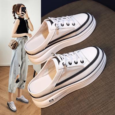 Женские полутапочки, сандалии на платформе, женские удобные кроссовки без застежек, модные мюли, походные сандалии для женщин, туфли на плоской подошве для отдыха на открытом воздухе