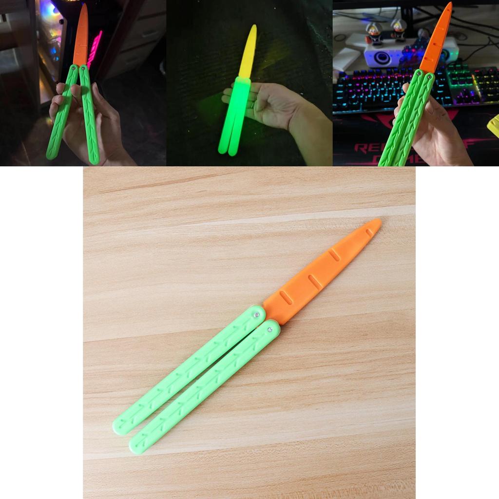 Creative Gravity Carrot Night Glow Design Extra Large Butterfly Stress Relief Toy