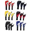 3Pcs Golf Club Head Cover Mesh Golf Club Headcovers with Interchangeable No. Tags 3 4 5 6 7 X for Fairway Woods Driver Hybrids