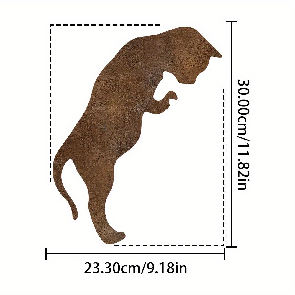 1 шт. Статуэтка кошки в деревенском стиле из ржавого металла для сада, прочное отдельно стоящее украшение для газона, идеальный подарок на День матери, идеально подходит для сада и патио, садовое украшение