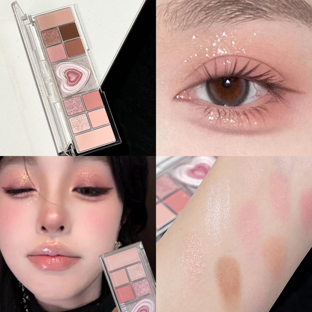 12- Tea Apricot Eye Makeup Palette Low Saturation Eyeshadow Palette Pearlescent Matte Shimmer Earth Eye Shadow Beauty